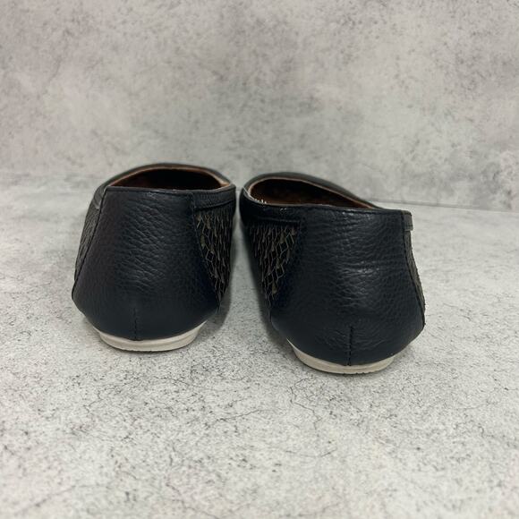 GENTLE SOULS - EUGENE TRAVEL PACKABLE WOVEN BALLET FLAT Black Size 8.5 - Picture 8 of 8